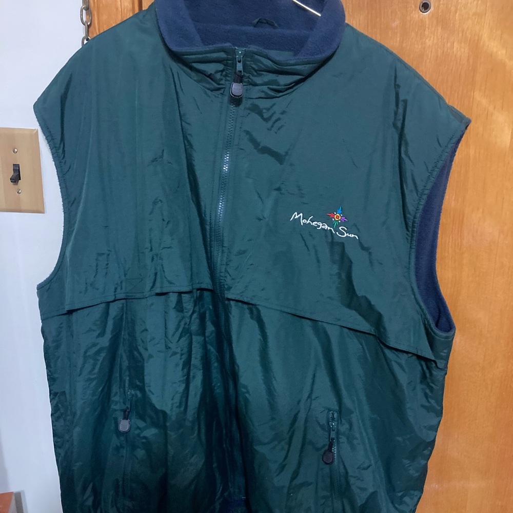 Fleece lined windbreaker vest